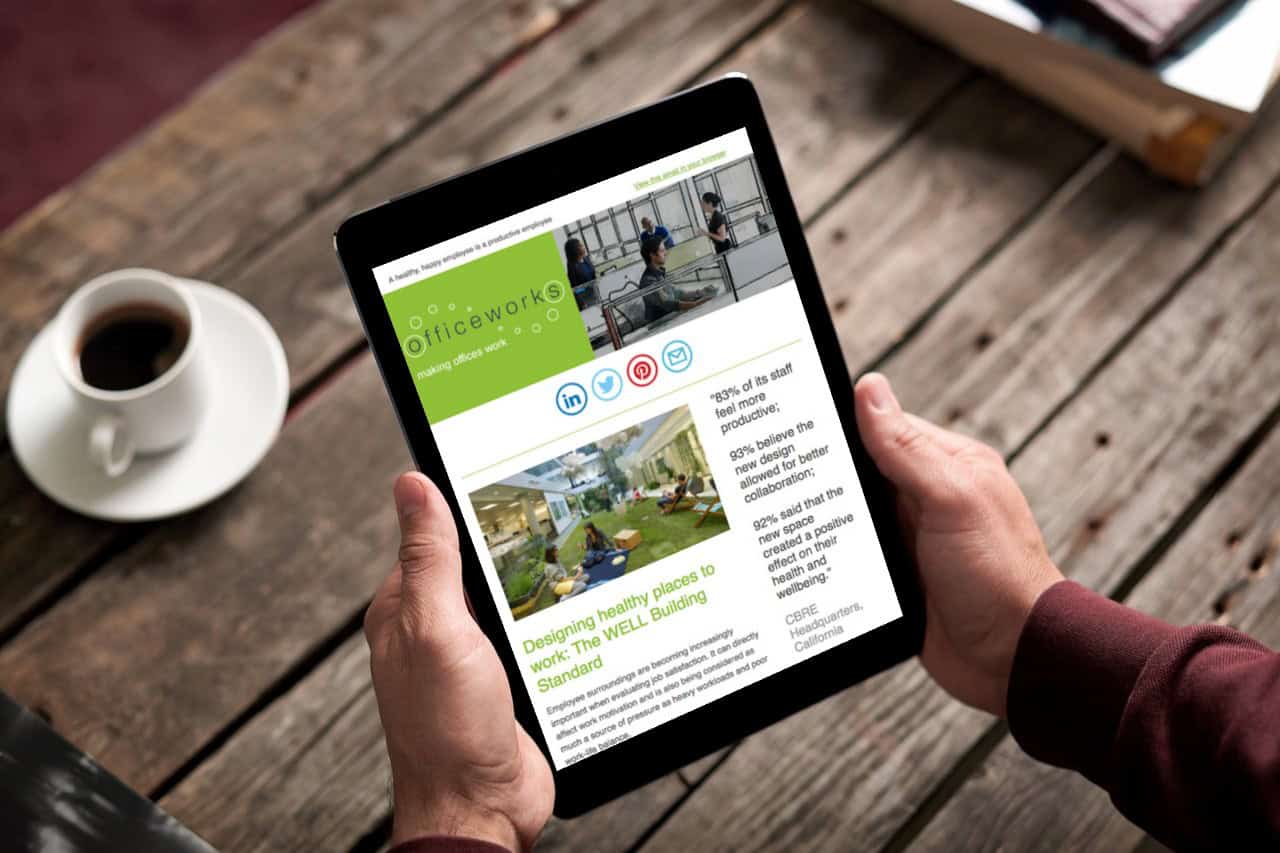 officeworks Email newsletter design Berkhamsted eha web design