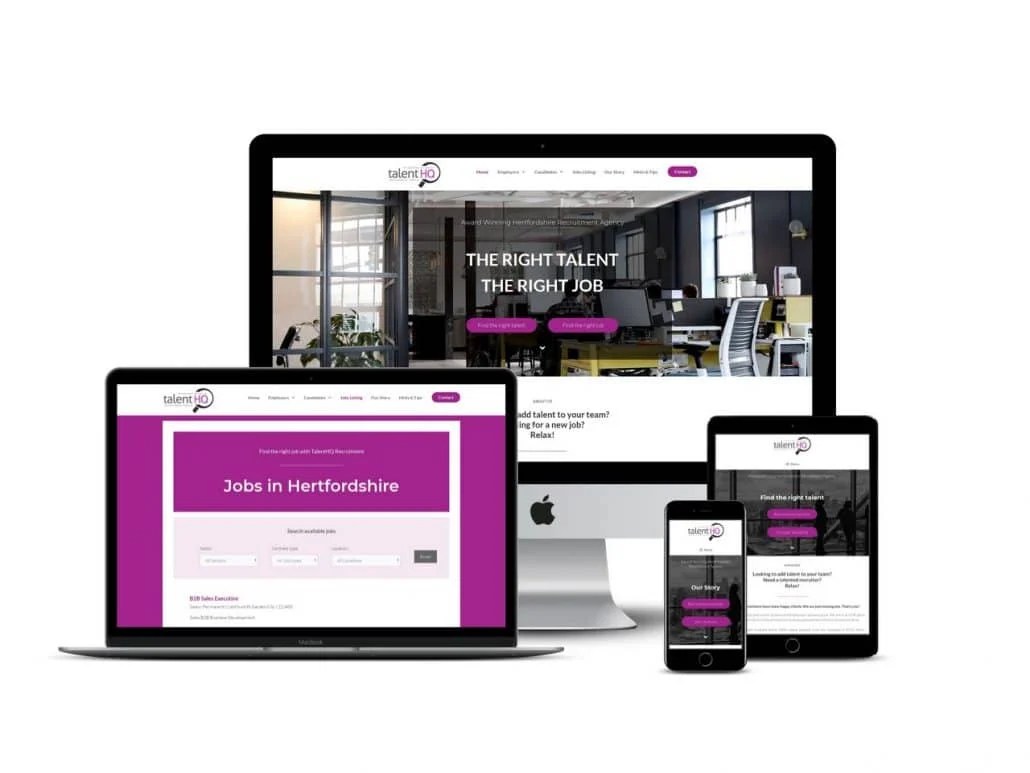 Recruitment agency website design Stevenage eha web design