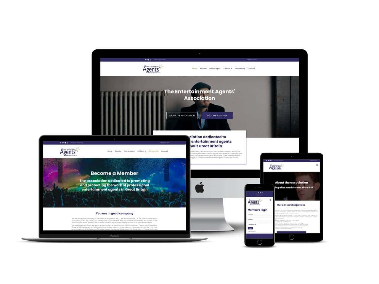 Membership association website design London eha web design