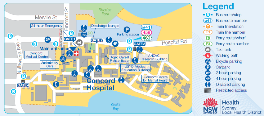 Liverpool Hospital Parking Map / E Liverpool Hospital Access Guide