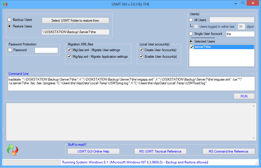 SCCM Deploy USMT GUI Migrate Users without SCCM