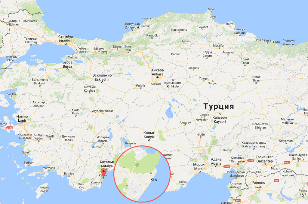 Kiris Türkei Karte Kiris Turkey