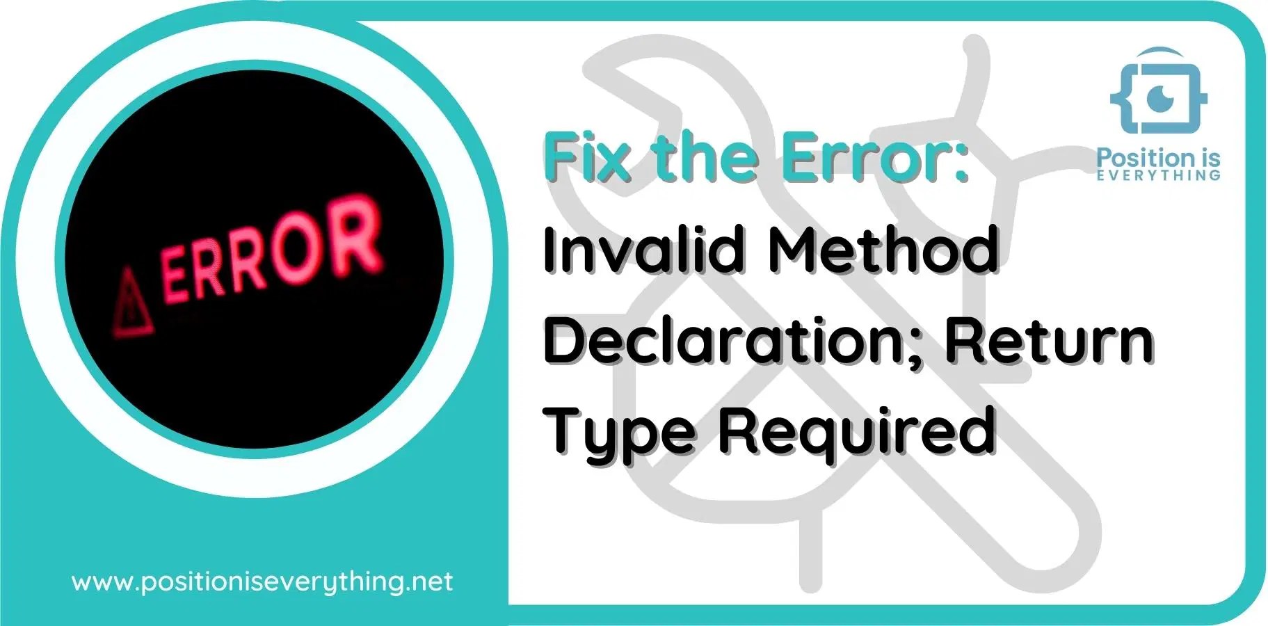 Invalid Method Declaration; Return Type Required Solved Now