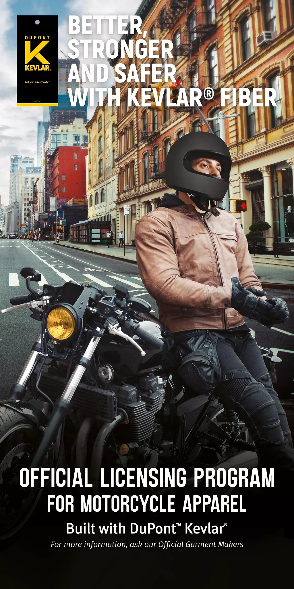 Kevlar® reinforced motorcycle apparel DuPont USA