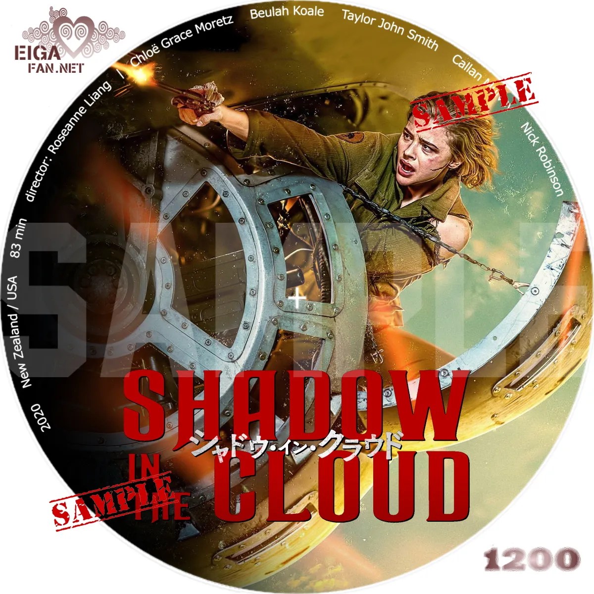 【DVDラベル】シャドウ・イン・クラウド／SHADOW IN THE CLOUD (2020)