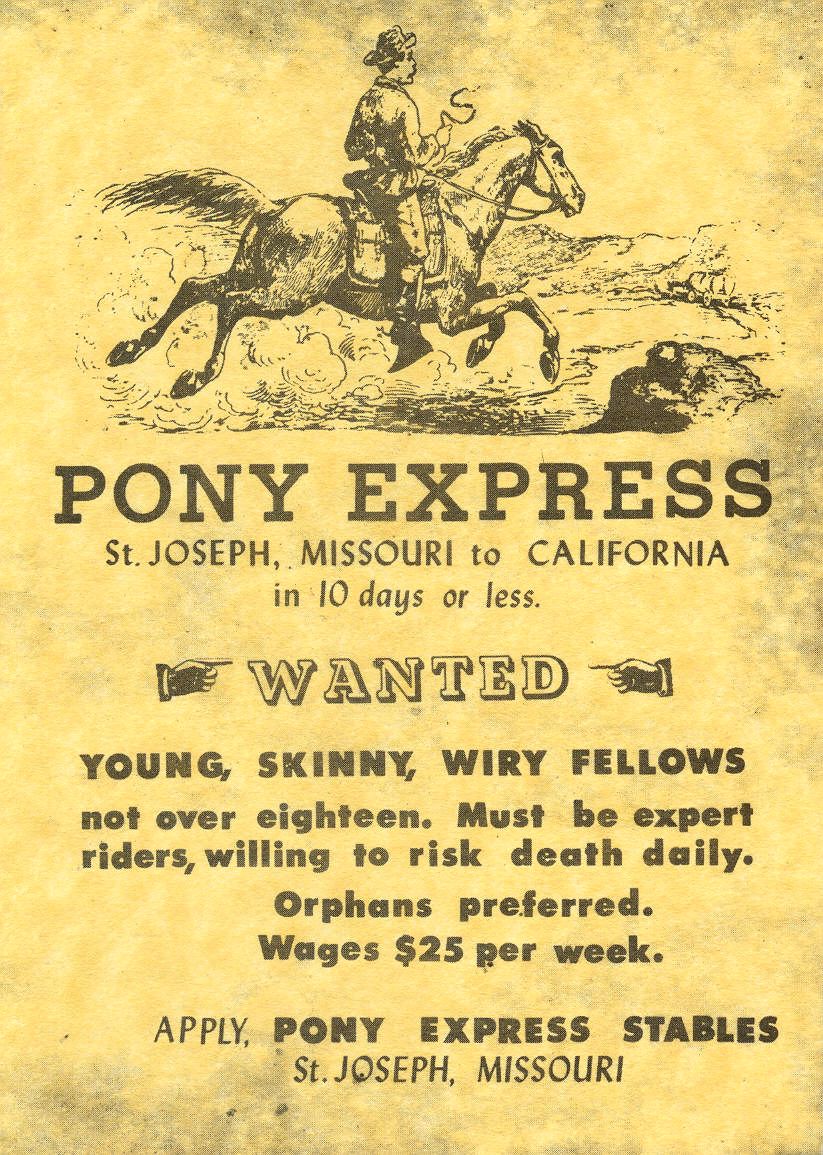 Pony Express job posting — Eightface