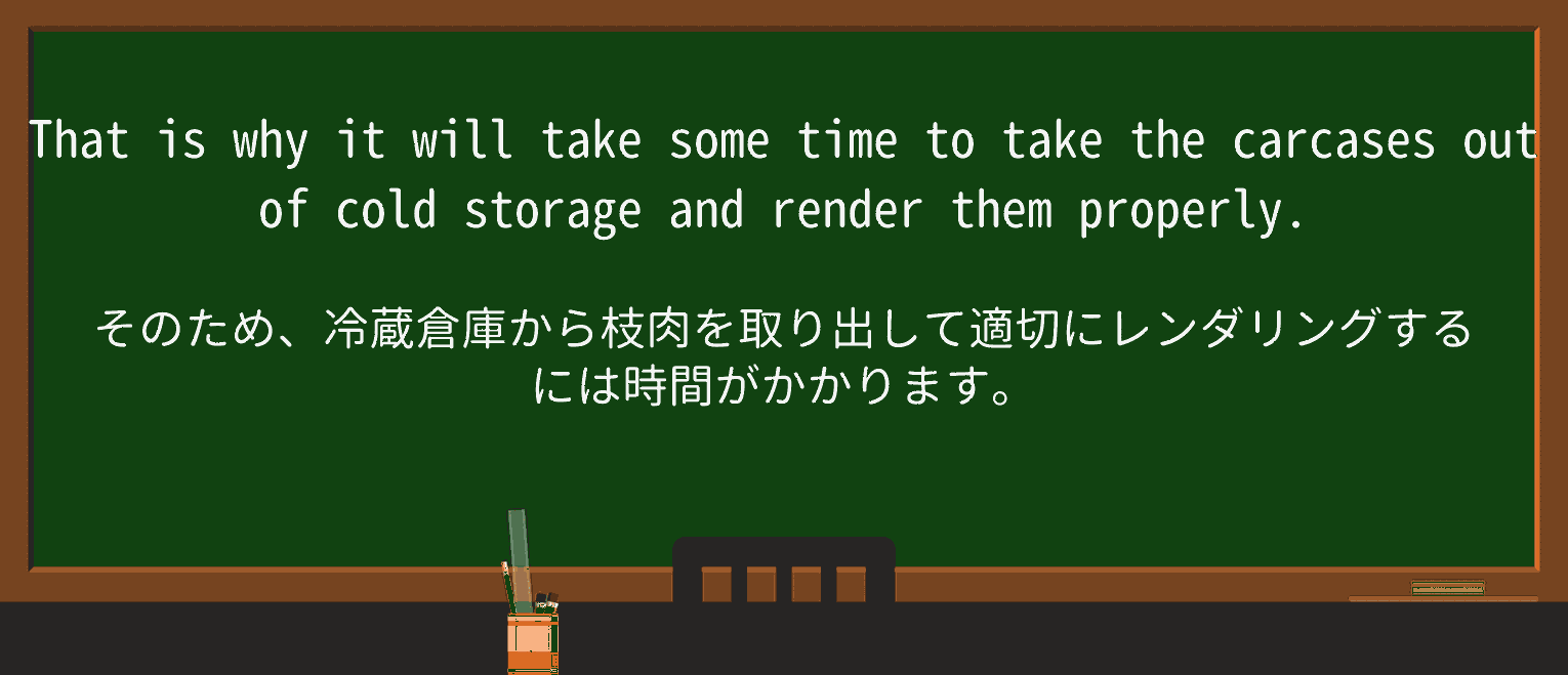 【英単語】coldstorageを徹底解説！意味、使い方、例文、読み方