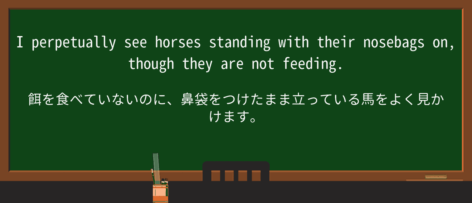 【英単語】nosebagを徹底解説！意味、使い方、例文、読み方