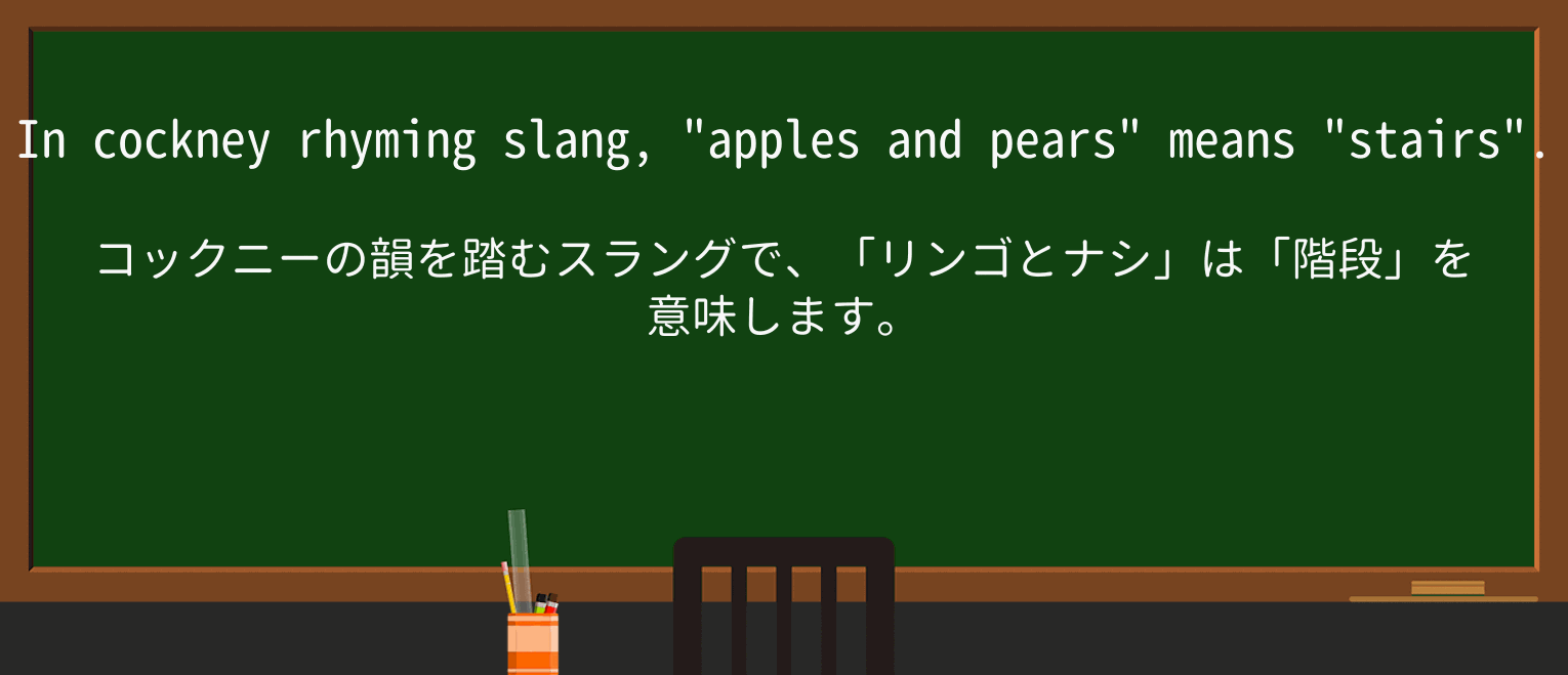 【英単語】cockneyrhymingslangを徹底解説！意味、使い方、例文、読み方