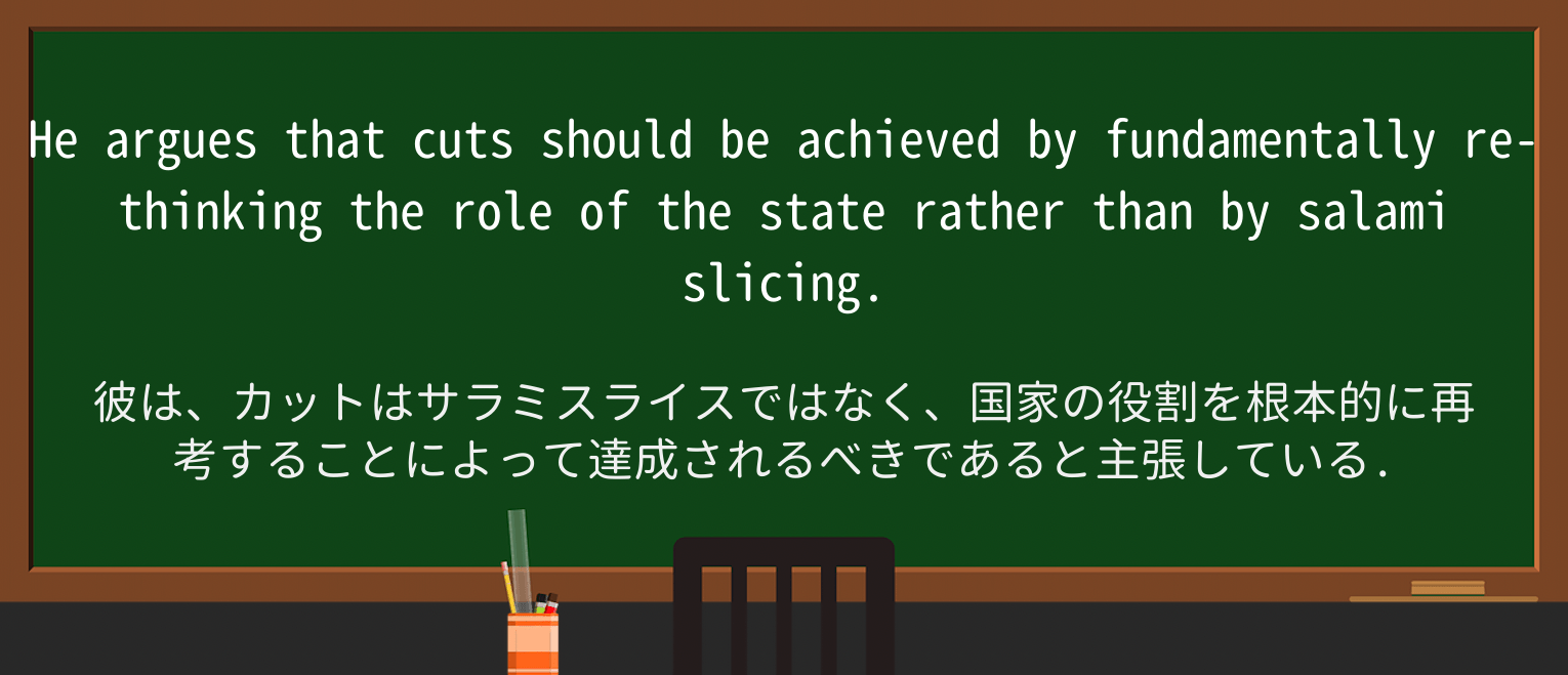 【英単語】salamislicingを徹底解説！意味、使い方、例文、読み方