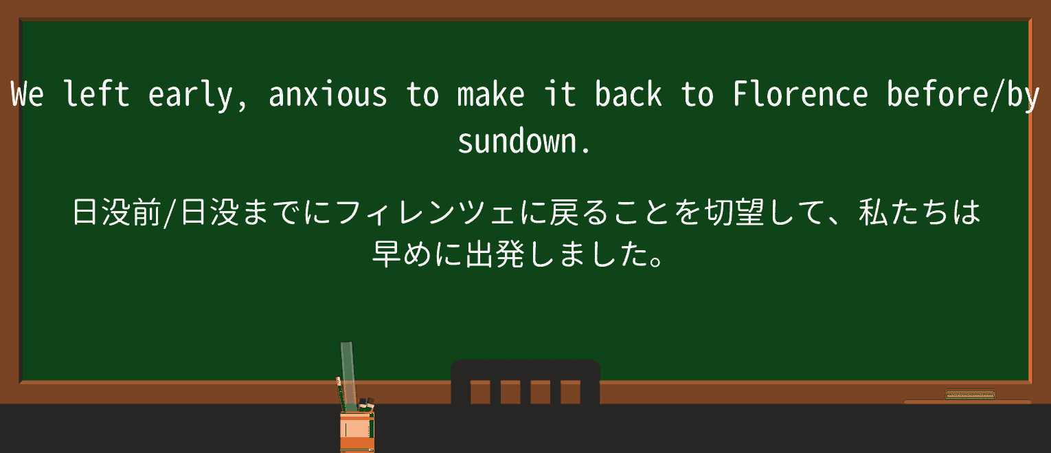 【英単語】sundownを徹底解説！意味、使い方、例文、読み方