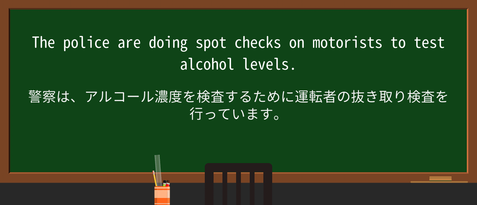 【英単語】spotcheckを徹底解説！意味、使い方、例文、読み方