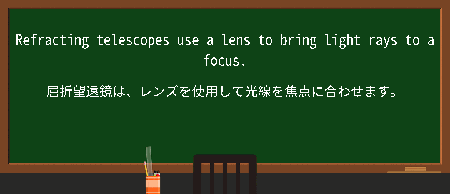 【英単語】refractingtelescopeを徹底解説！意味、使い方、例文、読み方