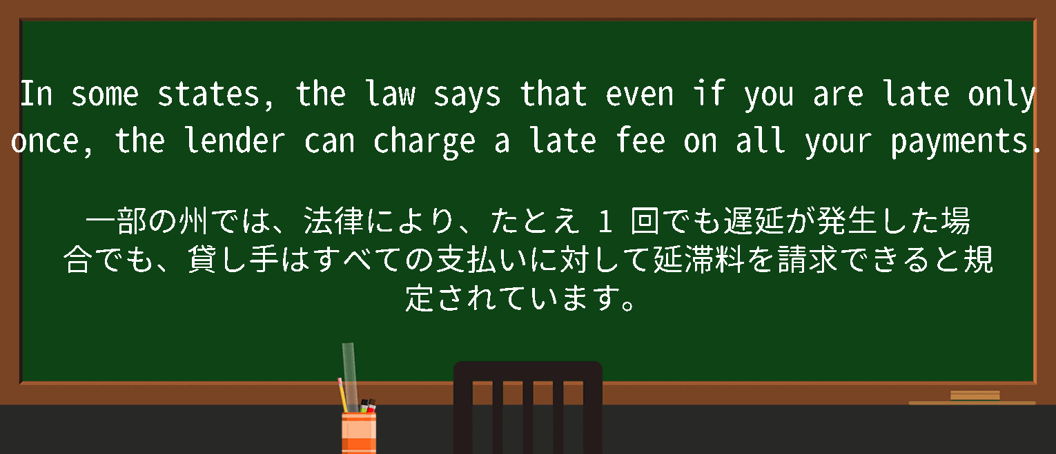 【英単語】latefeeを徹底解説！意味、使い方、例文、読み方