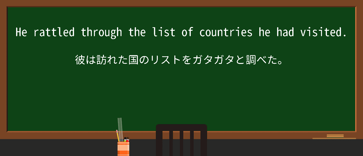 【英単語】rattlethroughを徹底解説！意味、使い方、例文、読み方