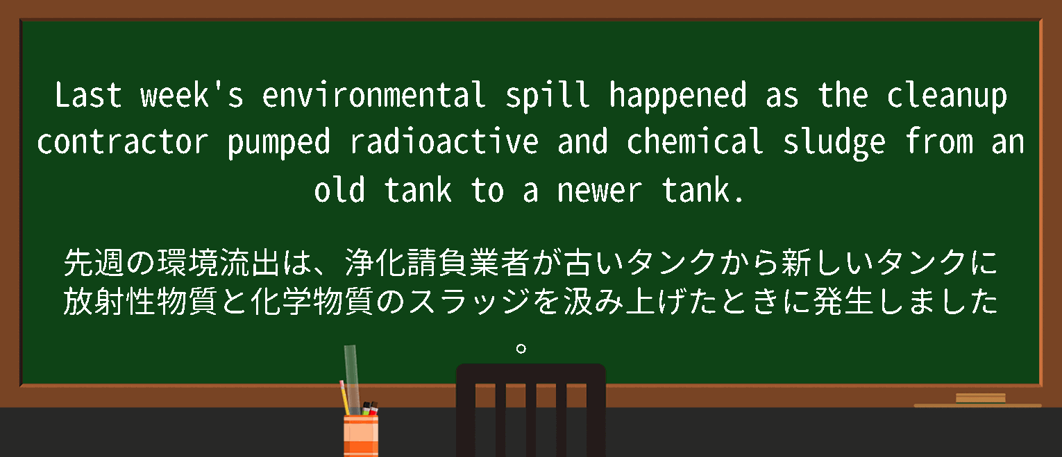 【英単語】environmentalspillを徹底解説！意味、使い方、例文、読み方