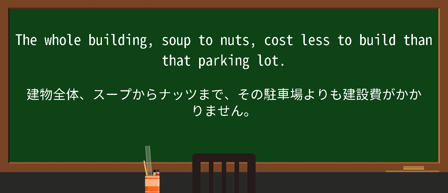 【英単語】fromsouptonutsを徹底解説！意味、使い方、例文、読み方