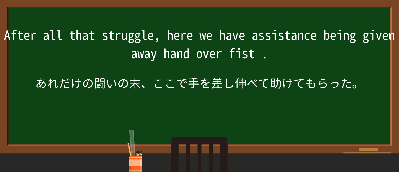 【英単語】handoverfistを徹底解説！意味、使い方、例文、読み方