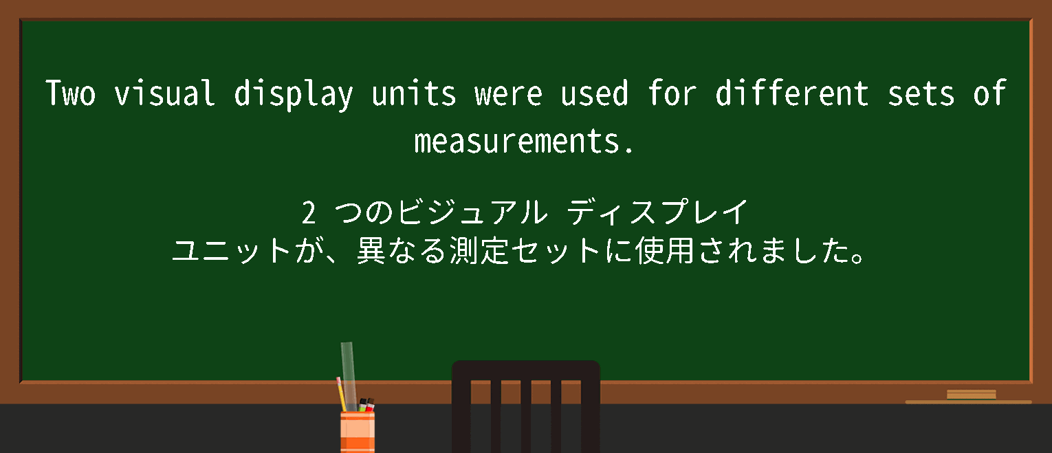 【英単語】visualdisplayunitを徹底解説！意味、使い方、例文、読み方