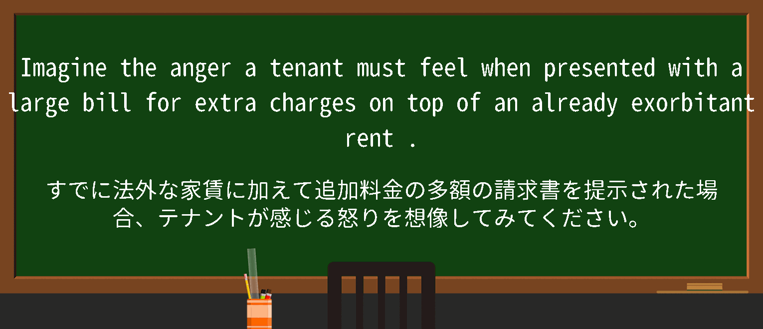 【英単語】exorbitant rentを徹底解説！意味、使い方、例文、読み方
