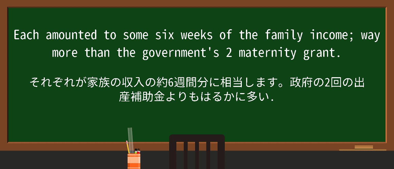 【英単語】maternity grantを徹底解説！意味、使い方、例文、読み方