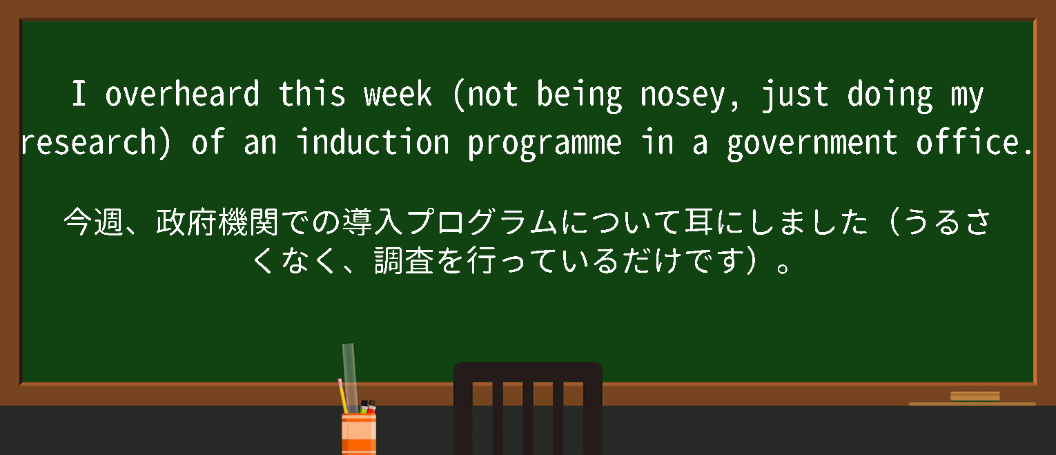 【英単語】induction programmeを徹底解説！意味、使い方、例文、読み方