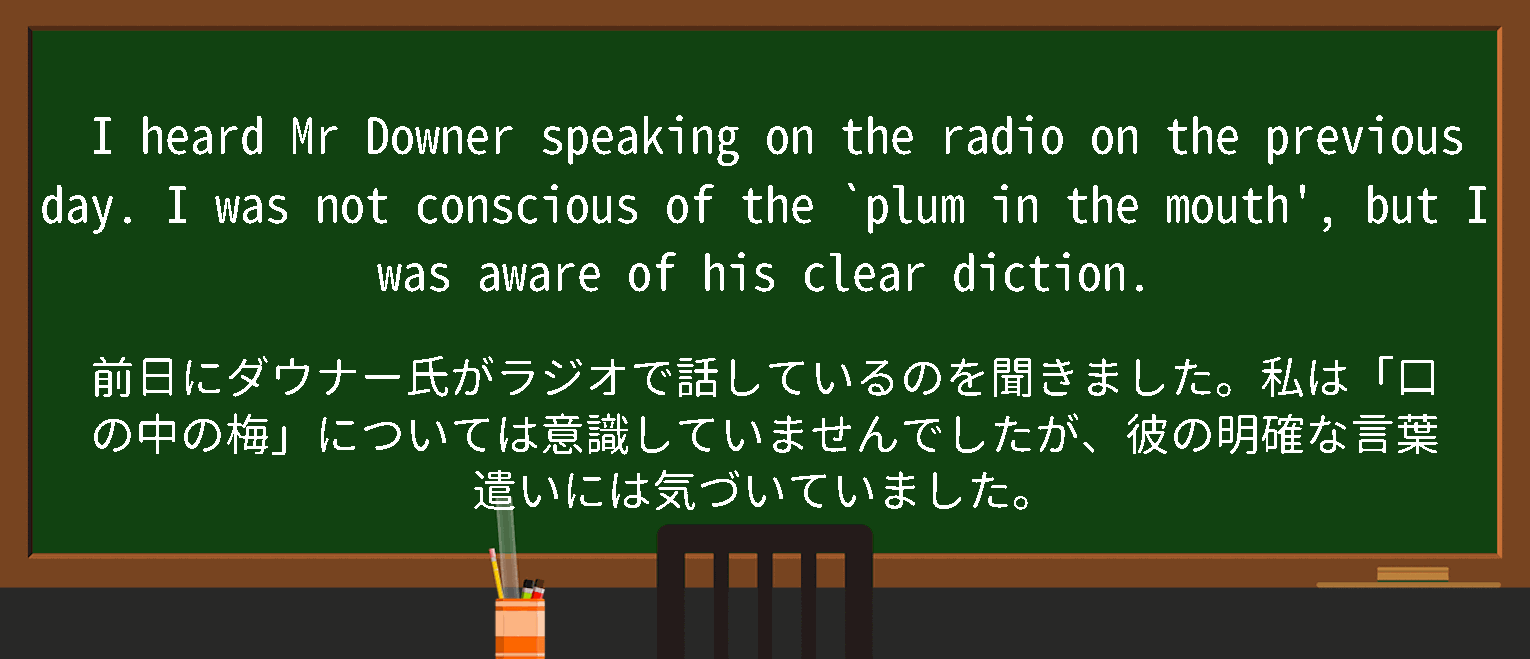 【英単語】a plum in your mouthを徹底解説！意味、使い方、例文、読み方