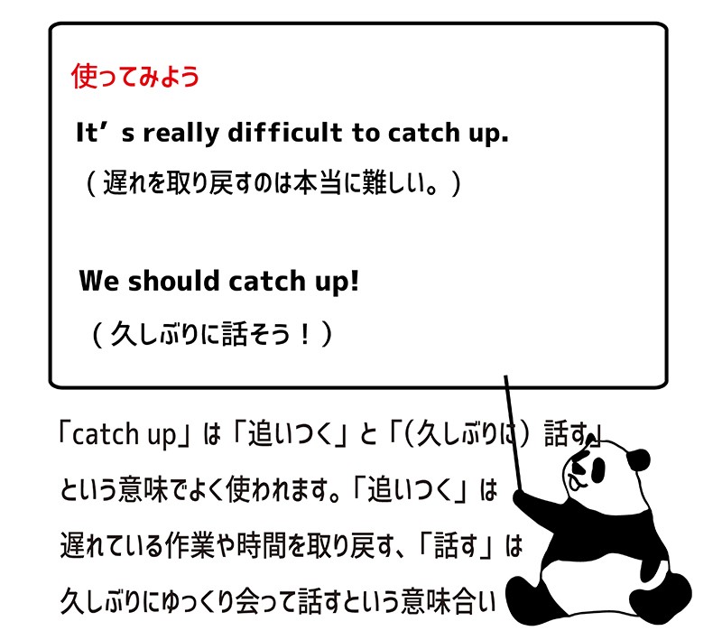英語のイディオム：catch upの意味と使い方 Eigolab