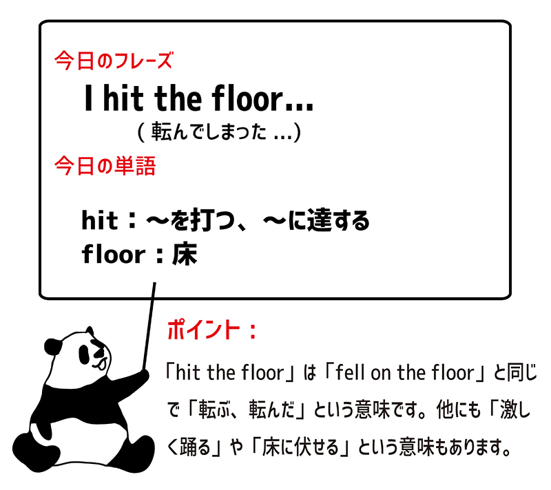英語のイディオム：hit the floorの意味と使い方 eigolab(えいご研）