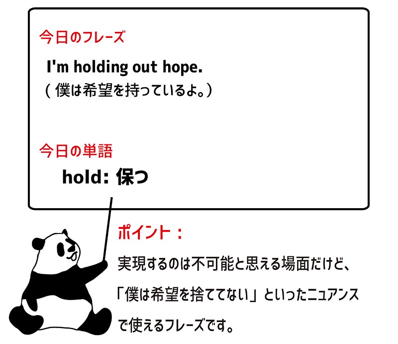 英語のイディオム：hold out hopeの意味と使い方 Eigolab