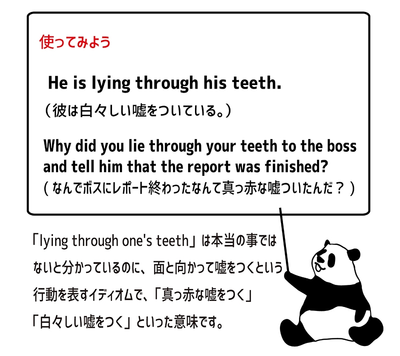 lying through one’s teethの意味と使い方 eigolab(えいごラボ）