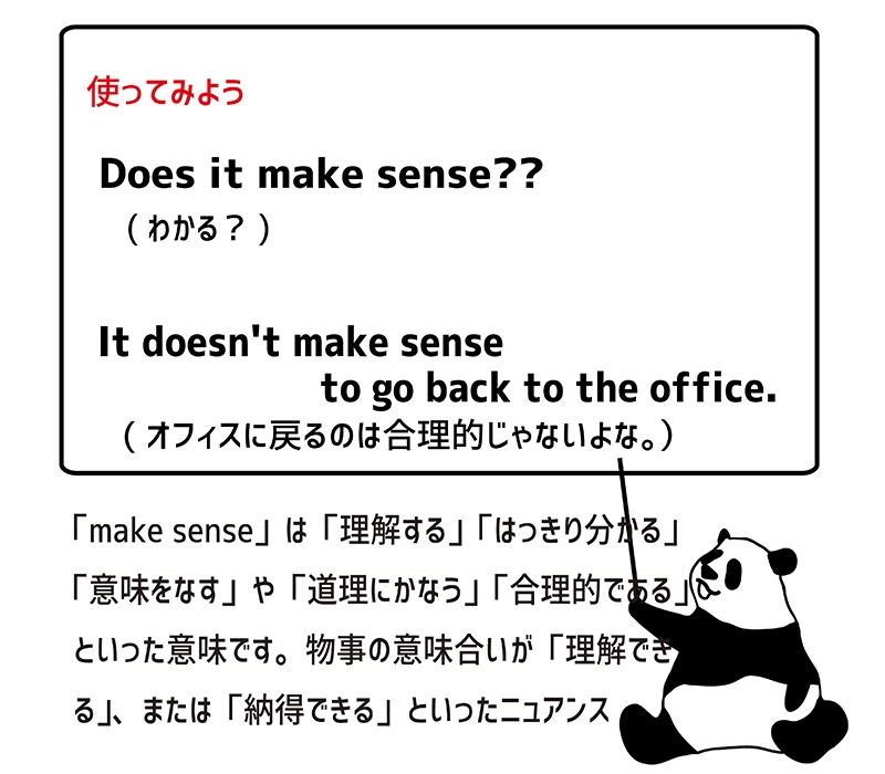 英語のイディオム：make senseの意味と使い方 Eigolab