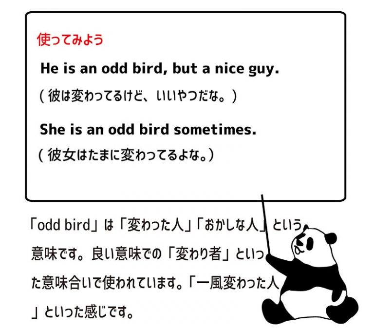 英語のイディオム：odd birdの意味と使い方 eigolab(えいご研）