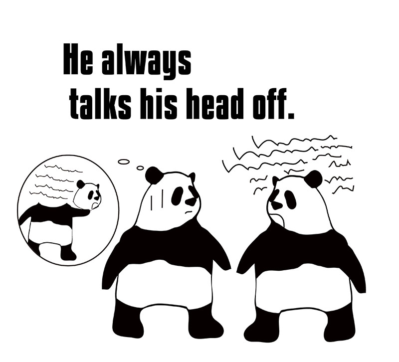 talk one’s head offの意味と使い方 eigolab(えいご研）
