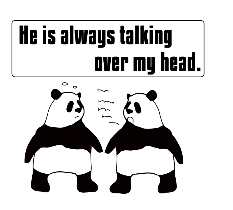 talk over one’s headの意味と使い方 eigolab(えいご研)