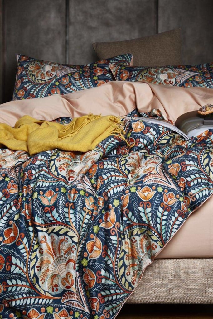 European Bohemian Medallion Pattern Bedding 400TC Cotton 3pc Duvet