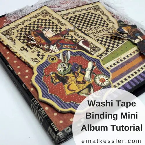 Washi Tape Binding Mini Album Tutorial Einat Kessler