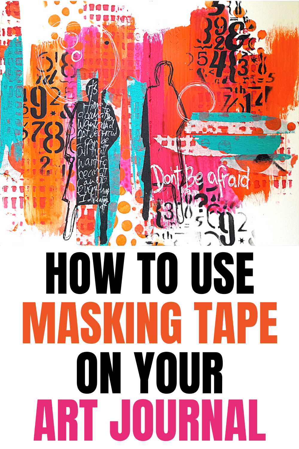 How to use masking tape to make an art journal page