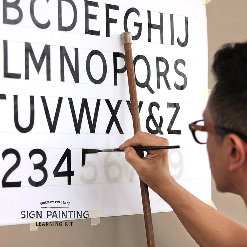 Sign Painting Learning Kit Singlestroke Block Letters Eindraw