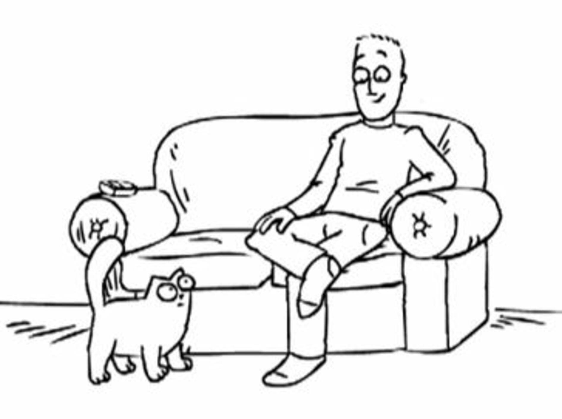 Simon's Cat bemüht sich um seine Herzensdame