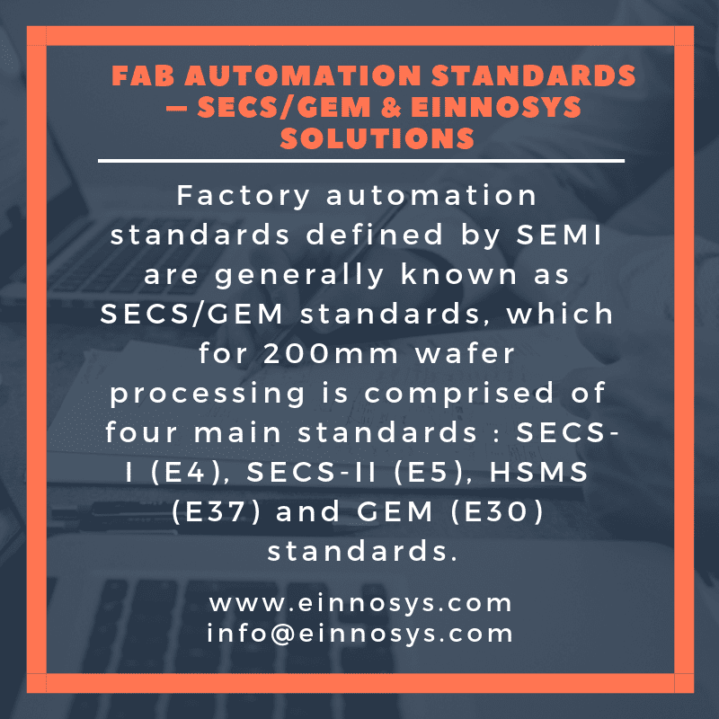 Factory automation standards and SECS/GEM standards information.