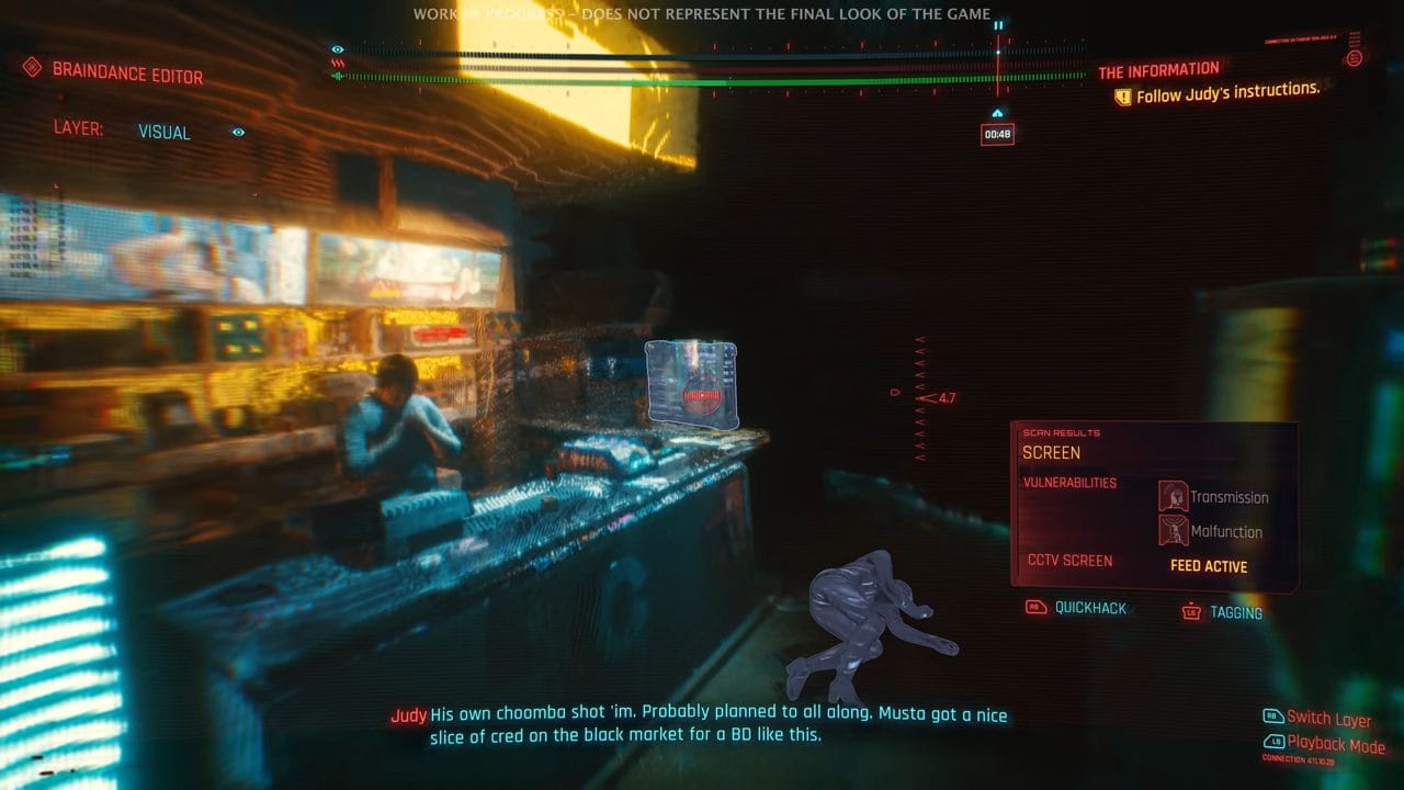 Cyberpunk 2077's Braindance MiniGame Detective Gameplay in an RPG