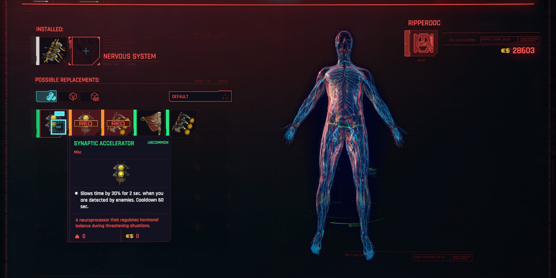Nervous System Cyberpunk 2077 Cyberware EIP Gaming