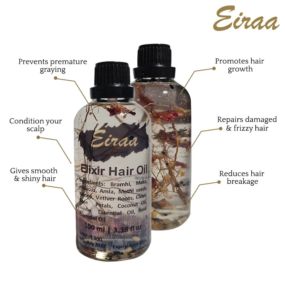 Elixir Ayurvedic Hair Oil Eirra Bath Works All Natural & Handmade