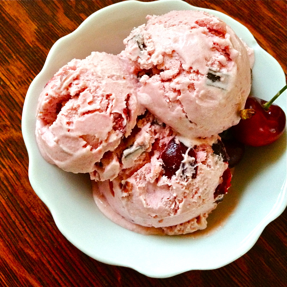 I is for Ice Cream with Cherries, Chocolate & Amaretto {guest post