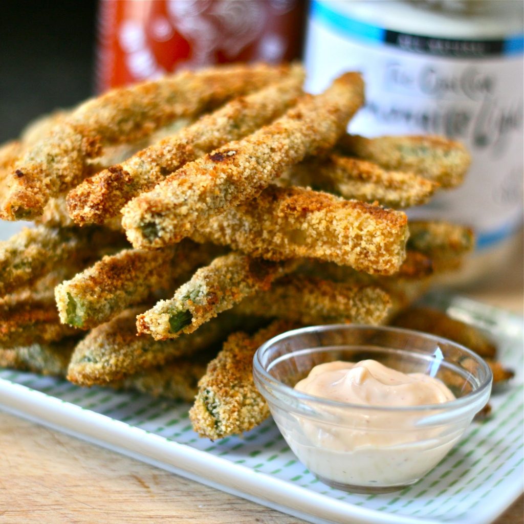 V is for Veggie Fries {baked} with Sriracha Mayo e is for eat