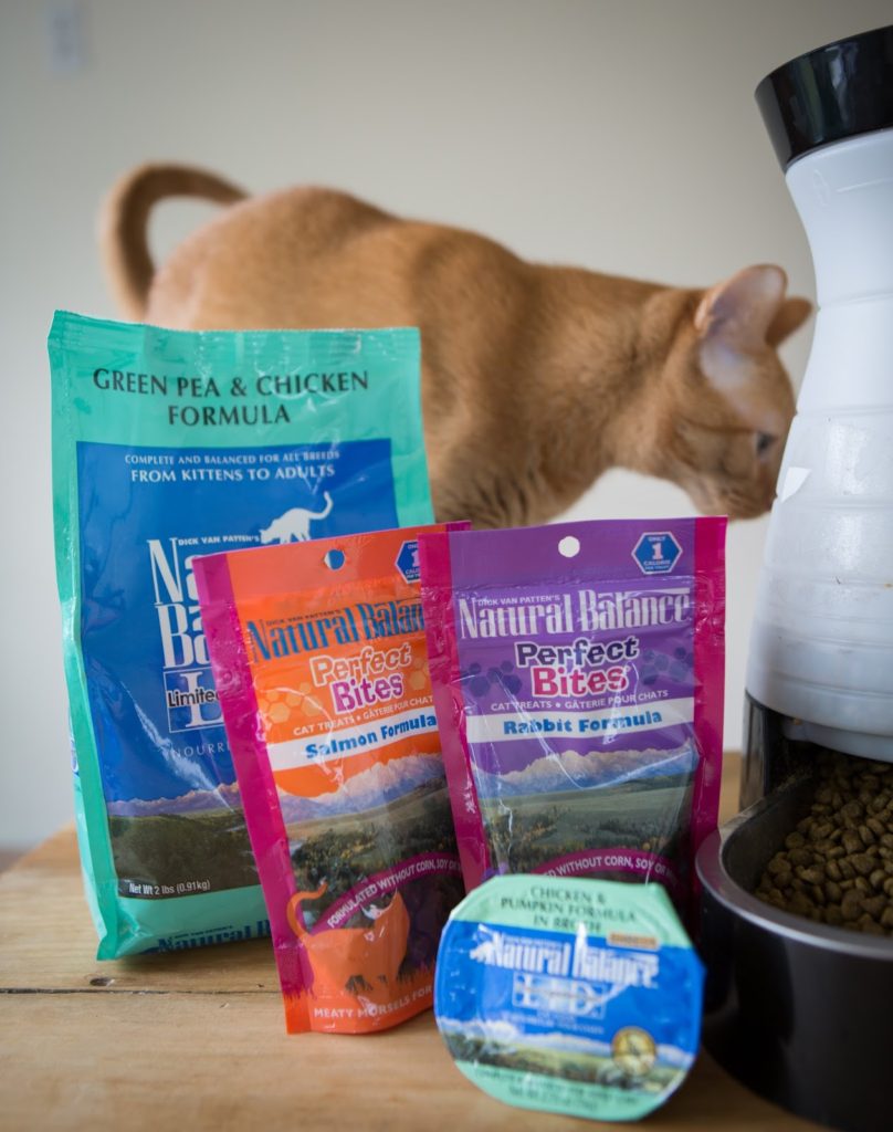 N is for Natural Balance Cat Food e is for eat