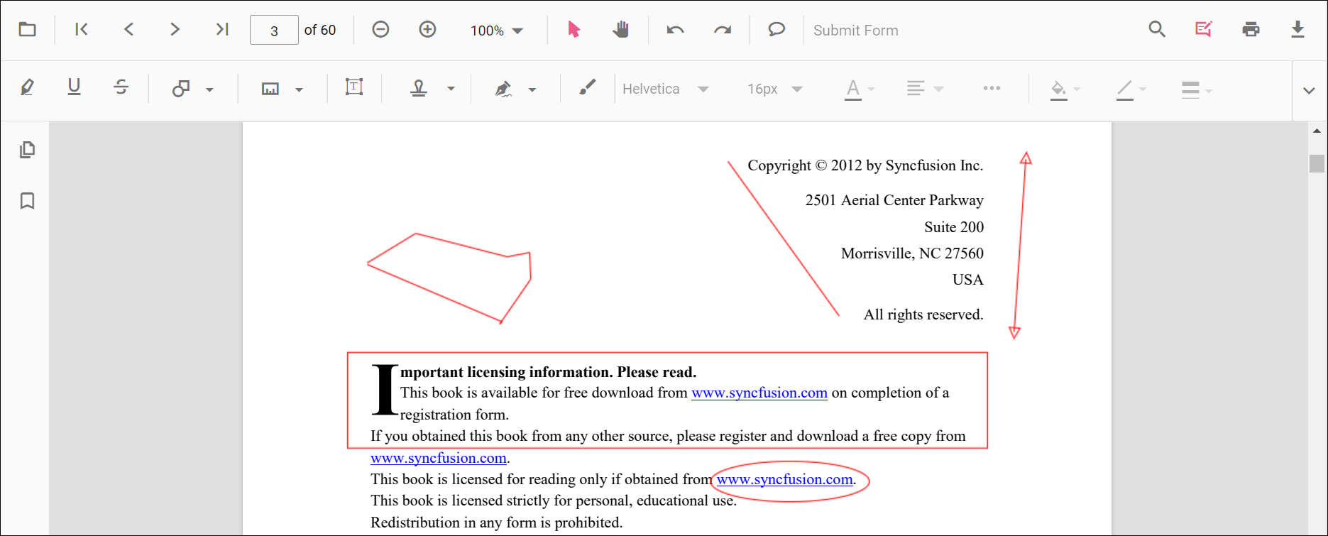 Shape Annotation in MVC Pdfviewer Component