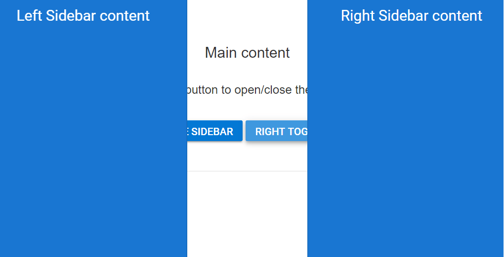 Multiple Sidebar in MVC Sidebar Control Syncfusion