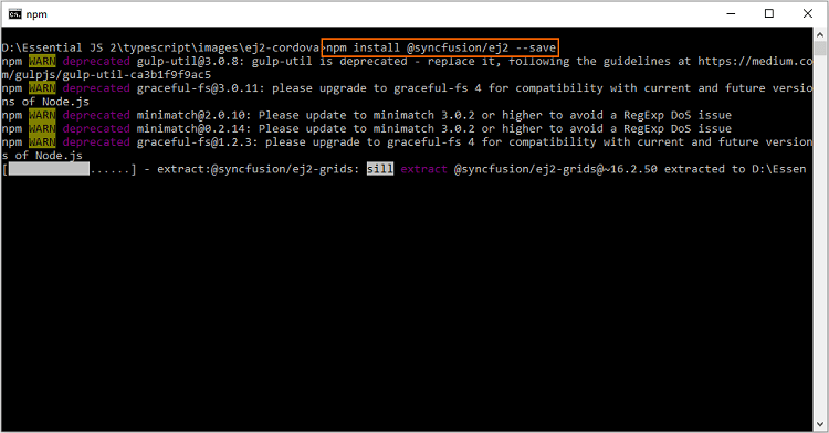 Getting started with Syncfusion JavaScript Cordova Framework